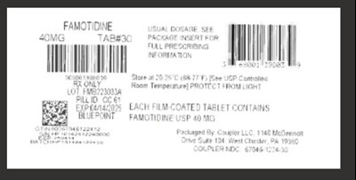label - famotidine 40mg